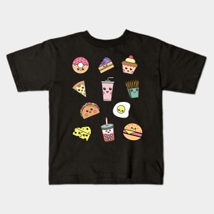 Cute kawaii fast food Kids T-Shirt